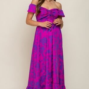 Maternity Cinched Floral Dress